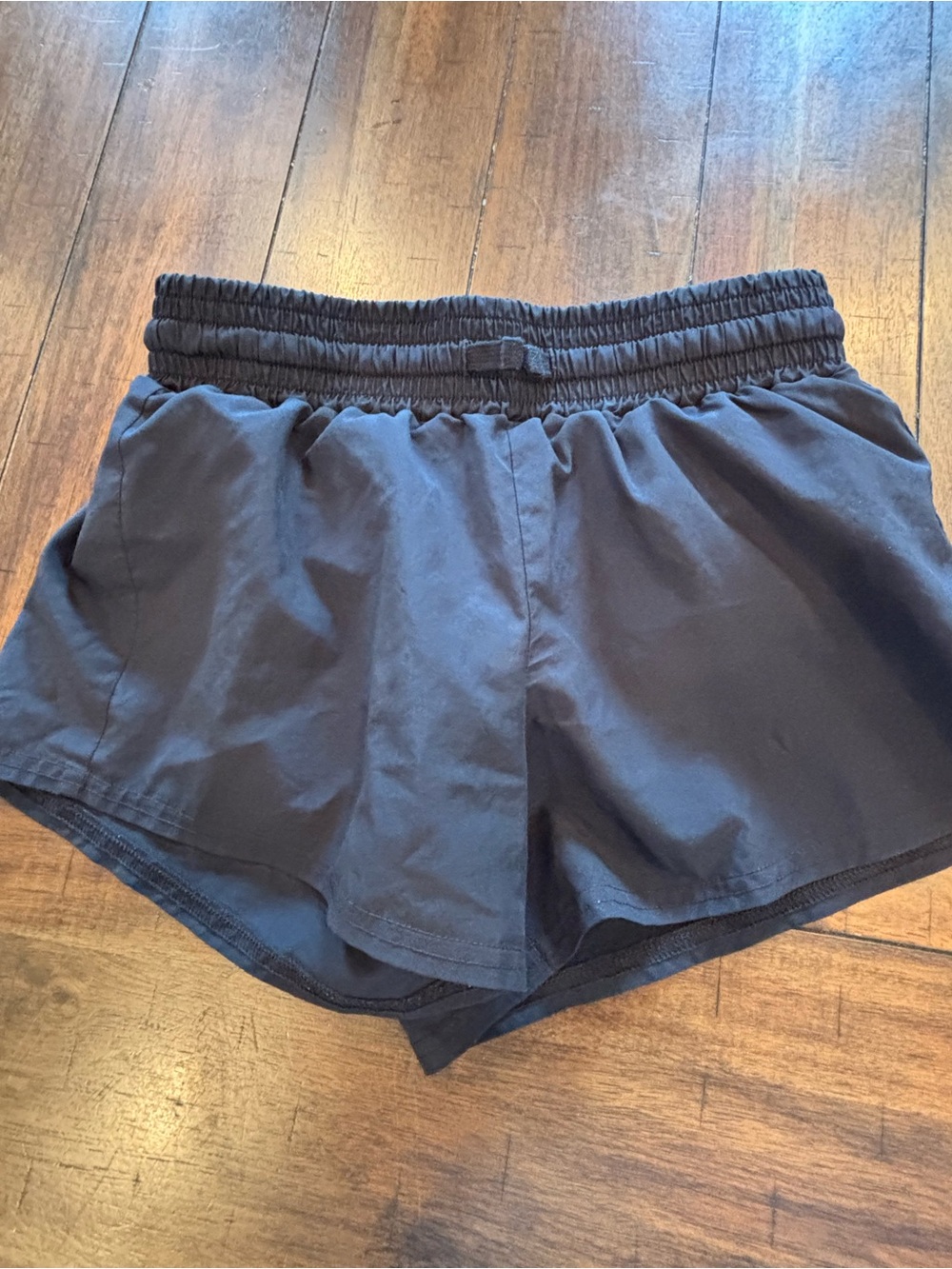 Girls Black Elastic-Waist Athletic Shorts-Abercrombie Kids 13/14